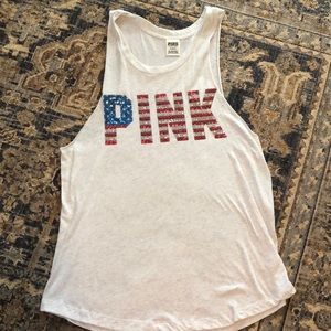 Pink VS tank top Like new M